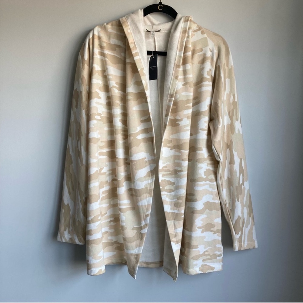 NWT Lucky Brand Camo Print Open Front Cardigan Size L
